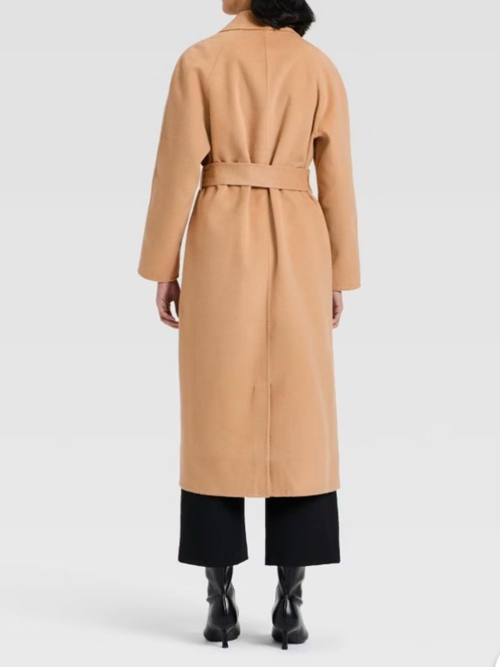 NWT • A NEW DAY • Double Face Belted Wrap Coat Classic Belted Camel Coat - Picture 6 of 11